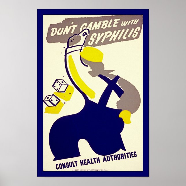 Dont Gamble mit Syphilis Poster (Vorne)