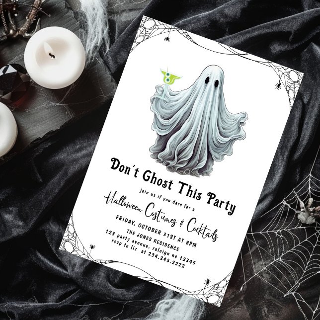 Dont Ghost Dieses Party Erwachsene Halloween-Party Einladung (Von Creator hochgeladen)