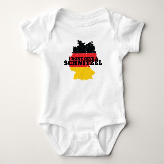 Dont Give Schnitzel Oktoberfest - Deutschland-Flag Baby Strampler (Vorderseite)