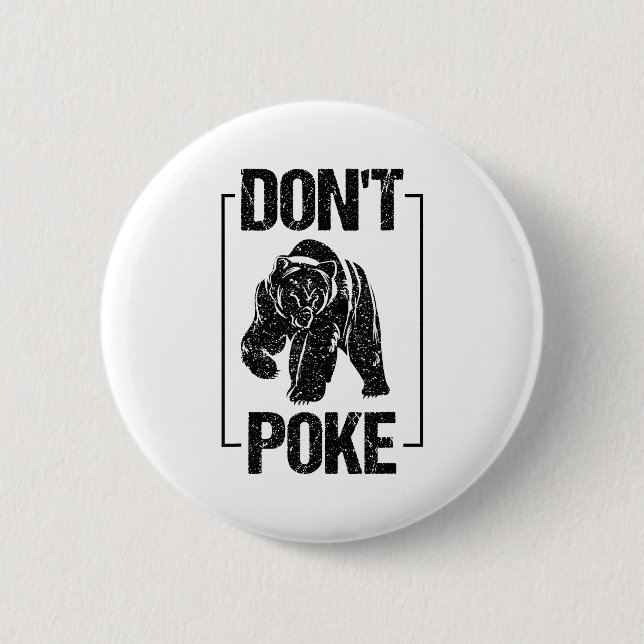 Don't Ke Funny Bear _ Cute Superhero Bear Usa Gift Button (Vorderseite)