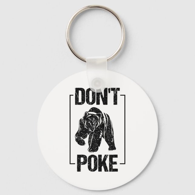 Don't Ke Funny Bear _ Cute Superhero Bear Usa Gift Schlüsselanhänger (Vorderseite)