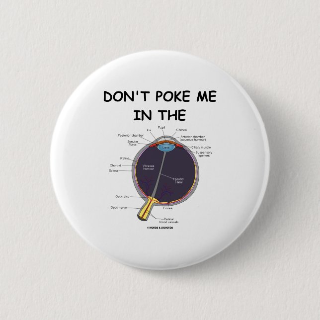 Dont Ke Me In The Eye Eye Anatomy Attitude  Button (Vorderseite)