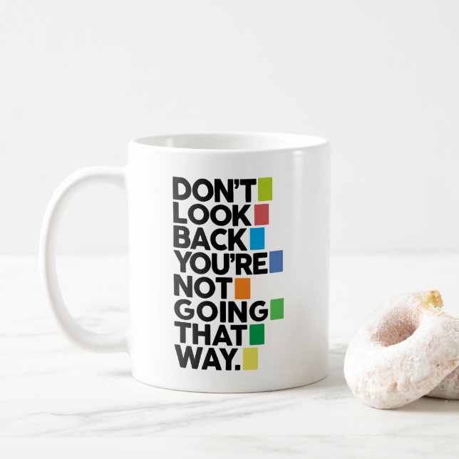 Don't look back kaffeetasse (Mit Donut)