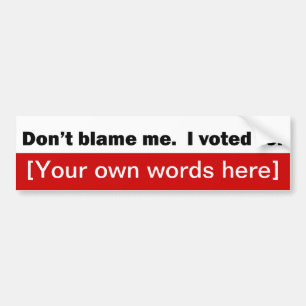 Dont-me-i-vote-Vorlage Autoaufkleber