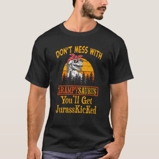 Don't Mess With Grampysaurus Rex Nonnie Family T-Shirt