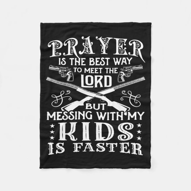 Don't Mess With My Kids! Mom  Fleecedecke (Vorderseite)