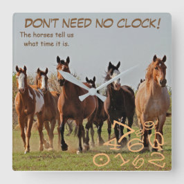 Don't Need No Clock Quadratische Wanduhr