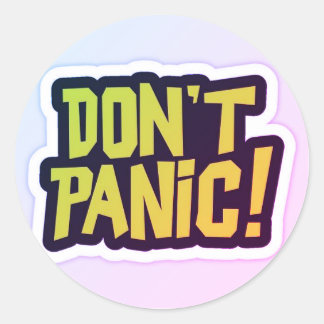 Don't Panic premium design  Runder Aufkleber