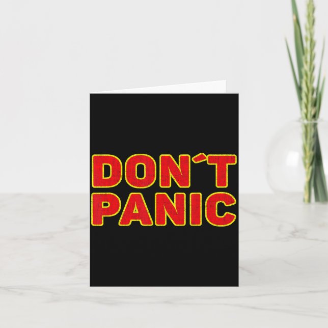 Don't Panic Vintage Distressed, Sarcastic Panickin Karte (Vorderseite)