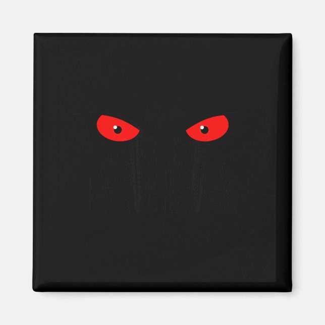 Don't Push My Buttons_ Red Eyes _ Sarcastic Attitu Magnet (Vorne)