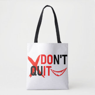 DON'T QUIT – Bold Red Motivation Design Tasche