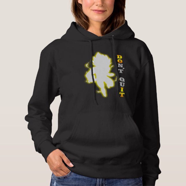 Don't Quit Motivational quote, fitness & gym worko Hoodie (Vorderseite)