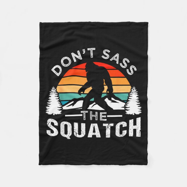 Don't S The Squatch Bigfoot  Fleecedecke (Vorderseite)