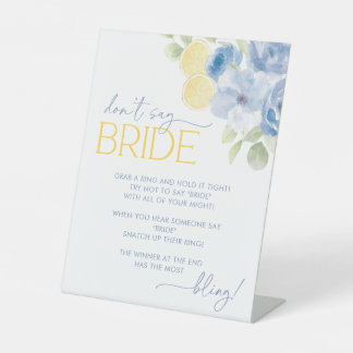 Dont Say Bride Bridal Shower Game Main Squeeze Sockelschild