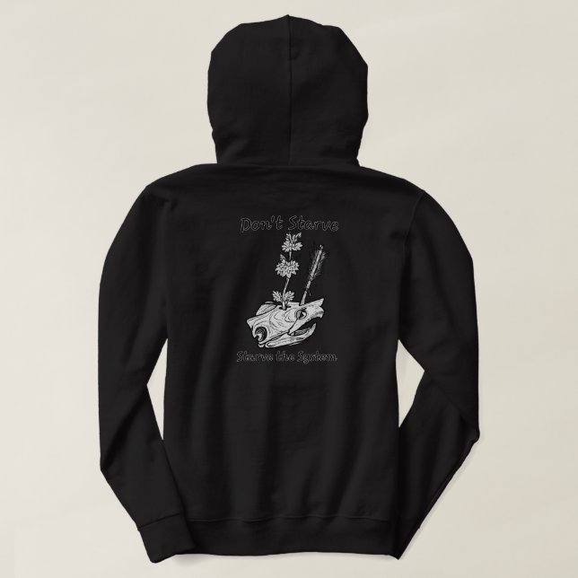 Don't Starve, Starve The System Turtle Hoodie (Design Rückseite)