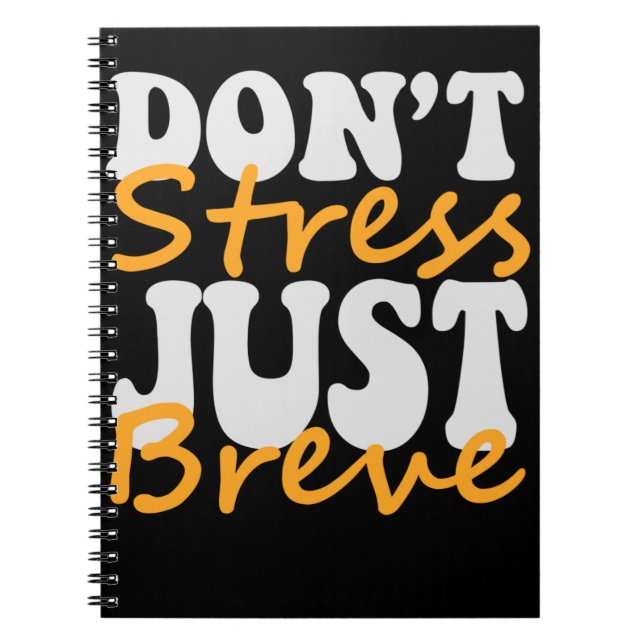Dont Stress Just Breve Dyslexia Teacher Adhd Gift Notizblock (Vorderseite)