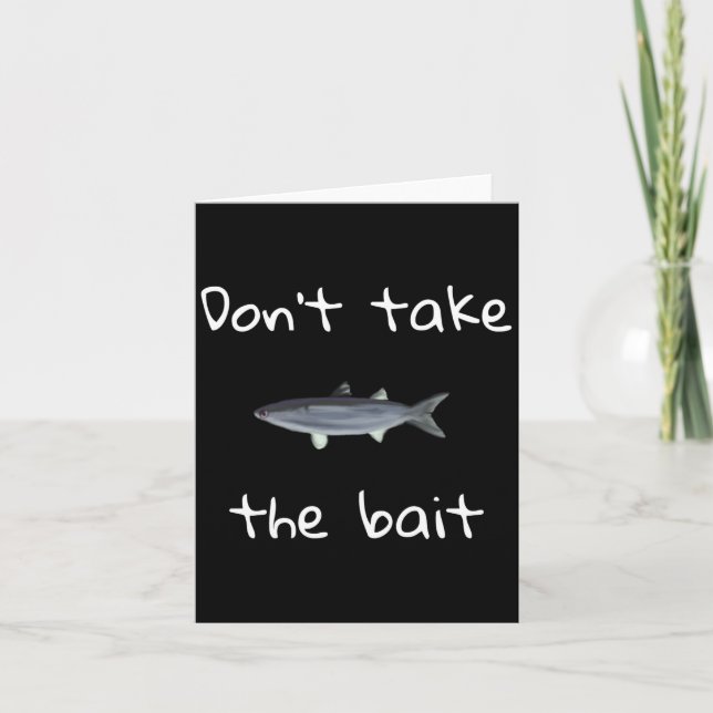 Dont Take The Bait Mullet Fish Artwork Painting  Karte (Vorderseite)
