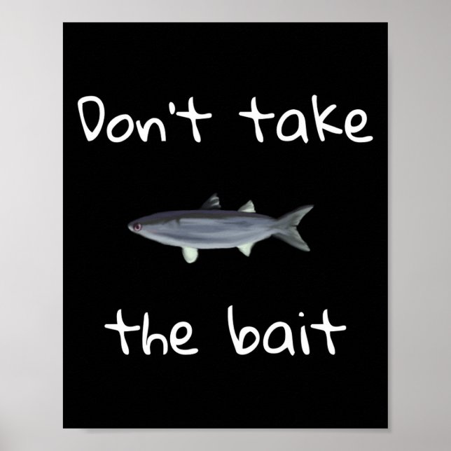 Dont Take The Bait Mullet Fish Artwork Painting  Poster (Vorne)