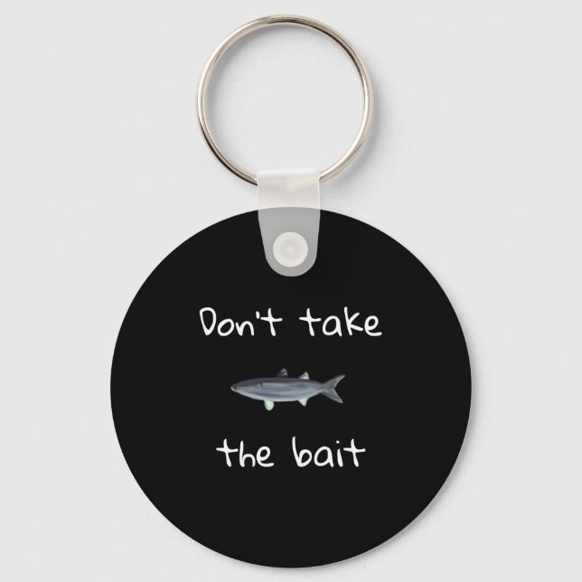 Dont Take The Bait Mullet Fish Artwork Painting  Schlüsselanhänger (Vorderseite)