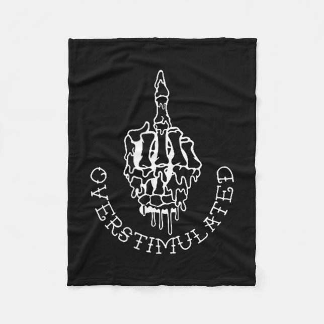 Don't Talk To Me When I'm Overstimulated - Front A Fleecedecke (Vorderseite)