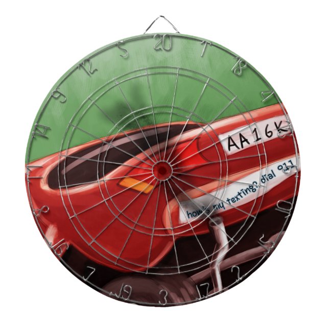 Dont Text & Drive Rick London Funny Dartscheibe (vorne)
