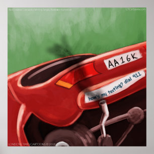 Dont Text & Drive Rick London Funny Poster