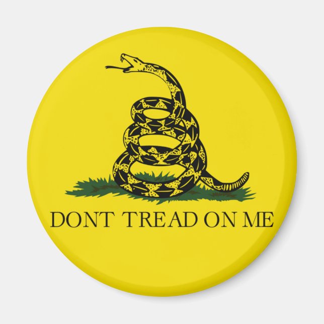 DONT TREAD AUF MIR, die Gadsdenflagge Magnet (Vorne)