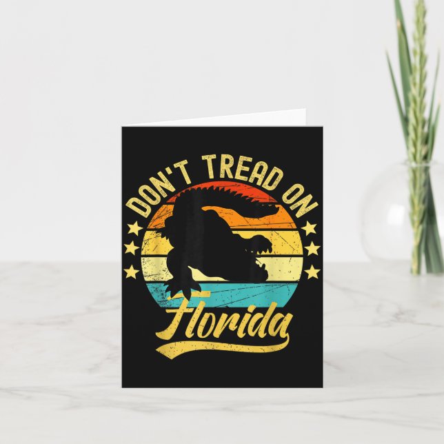 Don't Tread On Florida Alligator  Karte (Vorderseite)