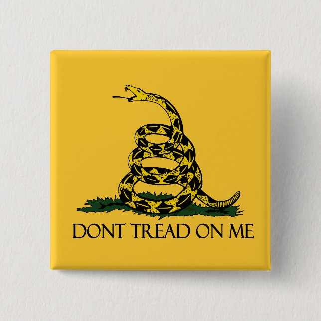 Dont Tread on Me Gadsden Flag Historisches Militär Button (Vorderseite)