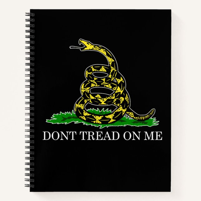 Dont Tread On Me Gadsden Flag Spiral Notebook Notizbuch (Vorderseite)