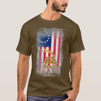 Dont Tread Patriot on Me Gadsden Snake Flag T-Shirt
