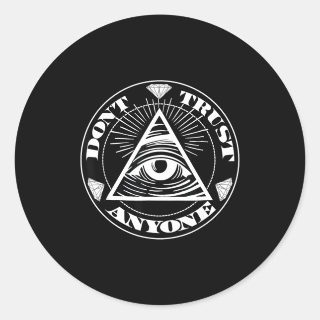 Don't Trust Anyone 1 Anybody Streetwear Clothing  Runder Aufkleber (Vorderseite)