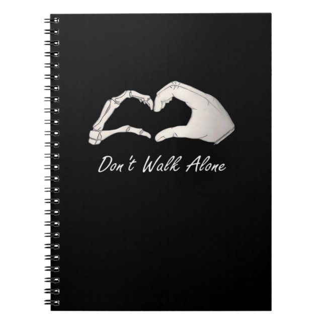 Don't Walk - White Classic - Skeleton Hands Hearts Notizblock (Vorderseite)