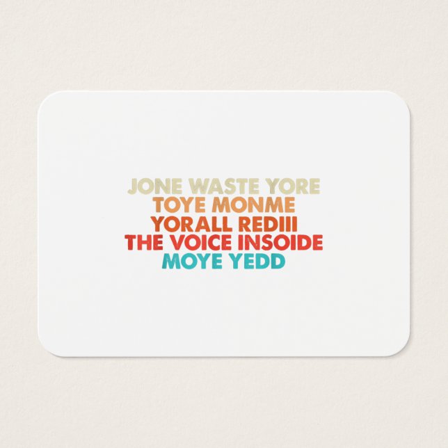 Don't Waste Your Time (Vorderseite)