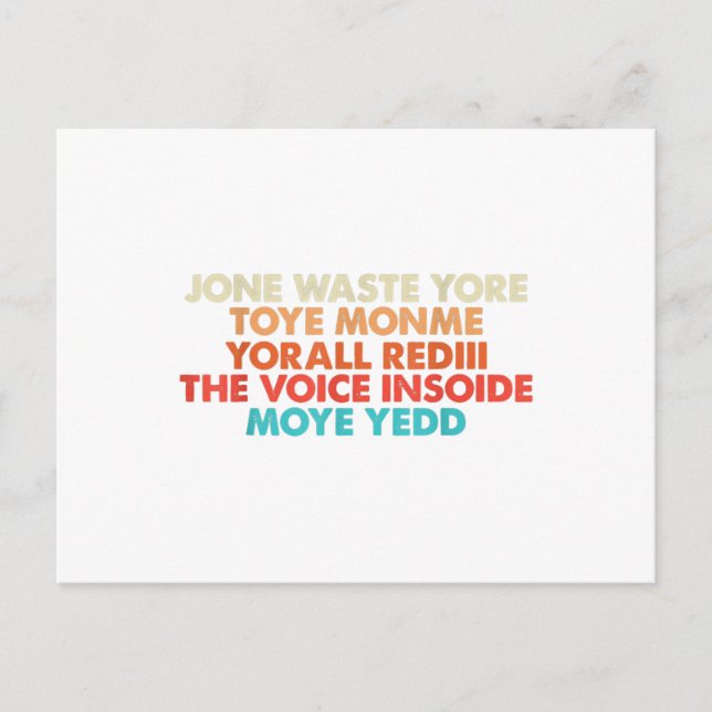 Don't Waste Your Time Feiertagspostkarte (Vorderseite)