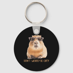Dont Worry Be Capy Capybara Schlüsselanhänger