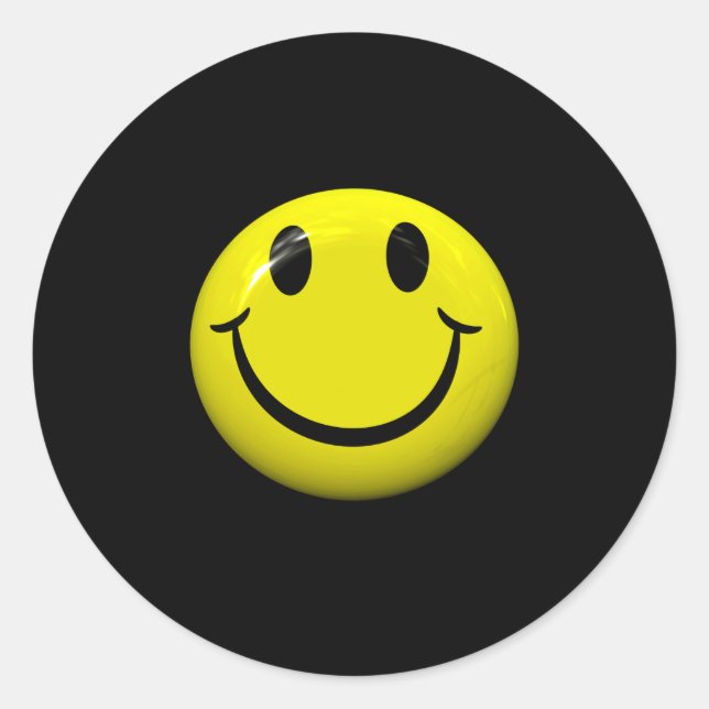 Dont Worry Be Happy Face  Runder Aufkleber (Vorderseite)