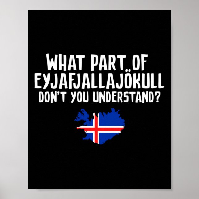 Dont You Understand Volcano Iceland  Poster (Vorne)