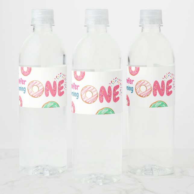 Donut 1. Geburtstag Wasserflasche (Flaschen)