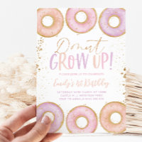 Donut 1er Anniversaire Invitation Donut Croissance