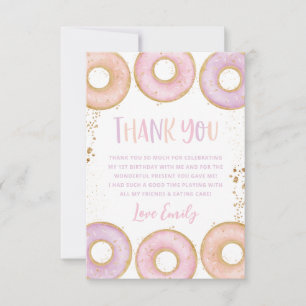 Donut 1er Anniversaire Plat Carte de remerciements