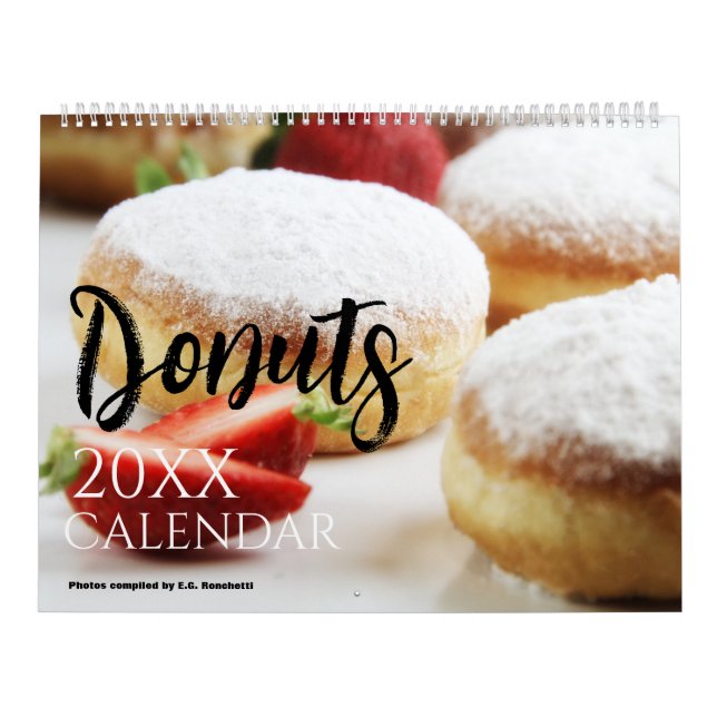 Donut 2025 Wall Calendar Geschenk Dougnnut Kalender (Titelbild)