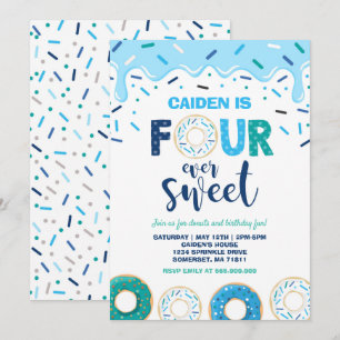 Donut 4 Ever Sweet Invitation Donut 4 Anniversaire