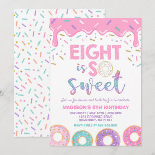 Donut 8 Anniversaire Le Invitation Donut Huit est 