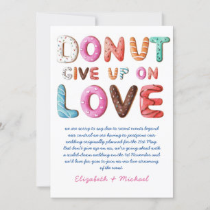 DONUT Abandon Amour Changement de plan Carte de da