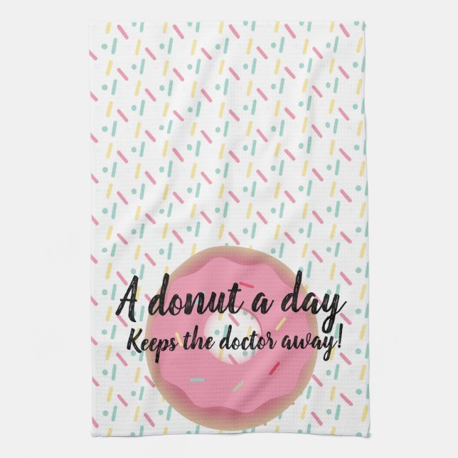 Donut-Arzt Lustiges Geschenk Geschirrtuch (Vertikal)