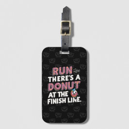 Donut auf der finish Line Funny Fitness Motivation Gepäckanhänger