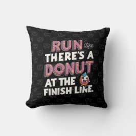 Donut auf der finish Line Funny Fitness Motivation Kissen