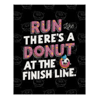 Donut auf der finish Line Funny Fitness Motivation