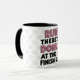 Donut auf der finish Line Funny Fitness Motivation Tasse